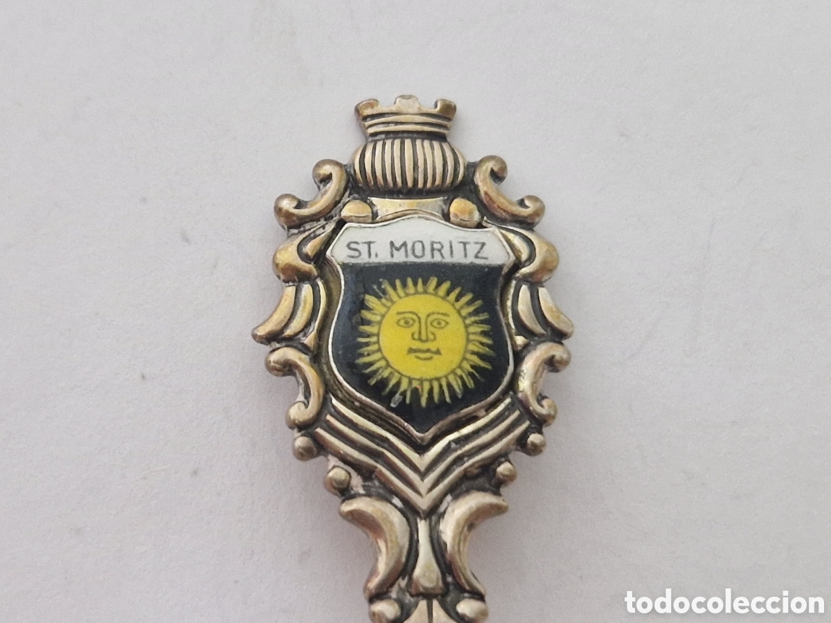 Antig&uuml;edades: CUCHARILLA DE PLATA DE ST MORITZ COBTRASTE - Foto 1
