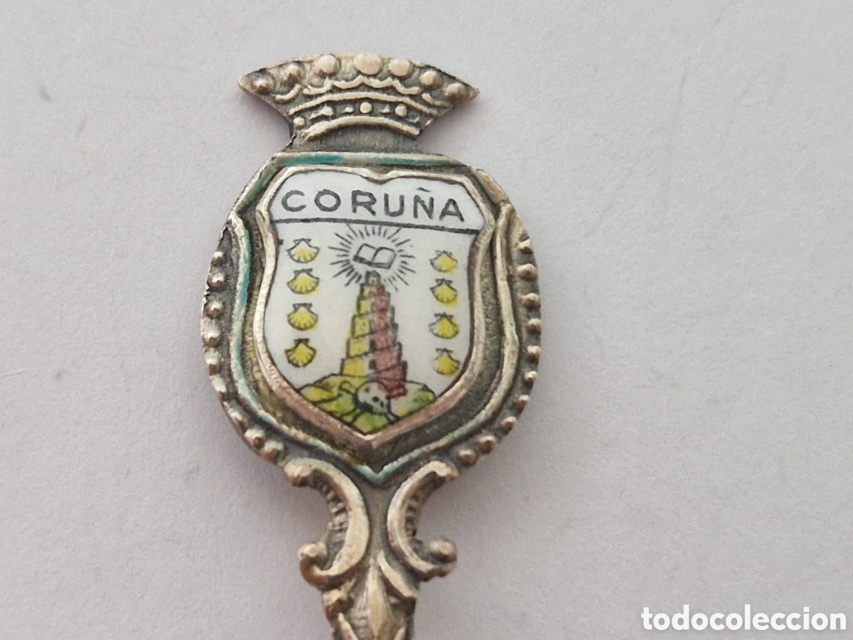 Antig&uuml;edades: CUCHARILLA DE PLATA DE CORU&Ntilde;A CONTRASTE - Foto 1