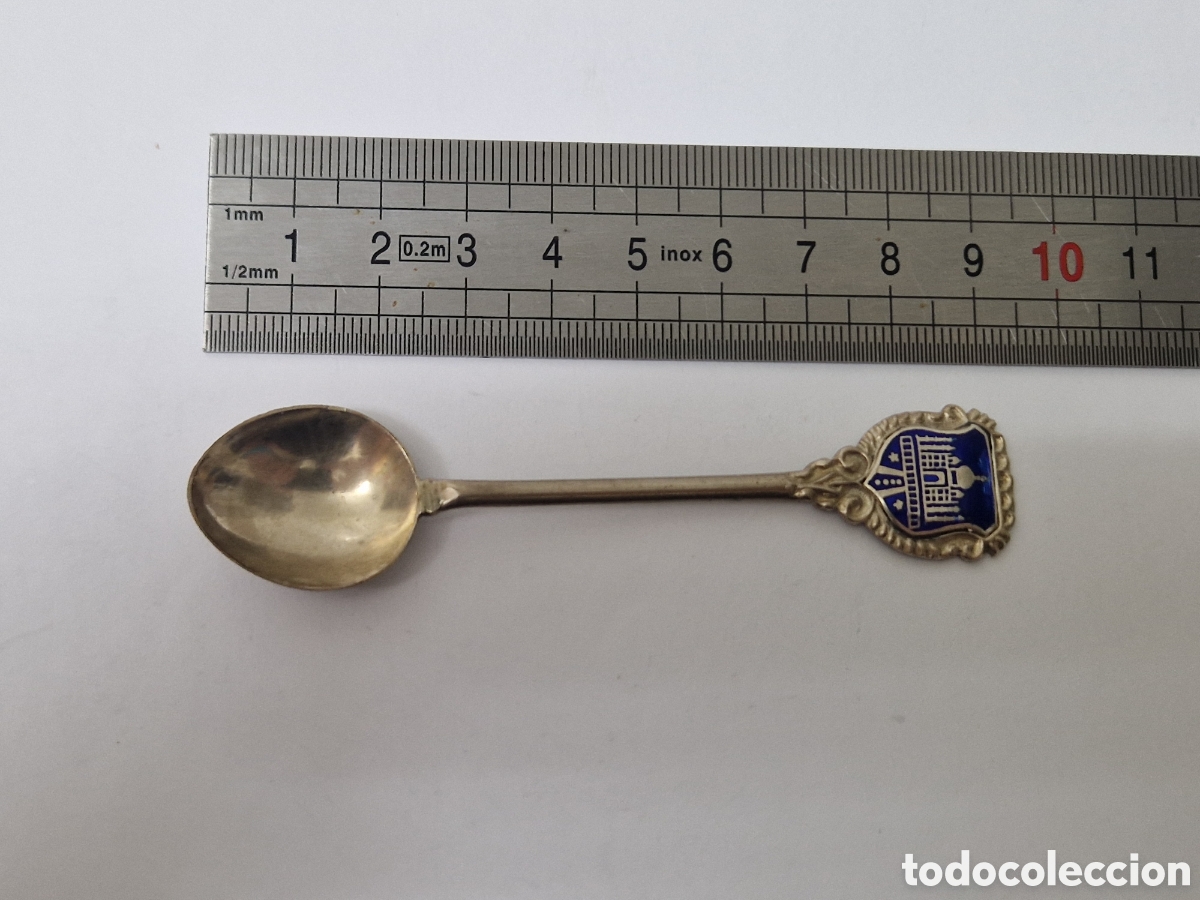 Antig&uuml;edades: CUCHARILLA DE PLATA TAL MAHAL INDIA - Foto 3