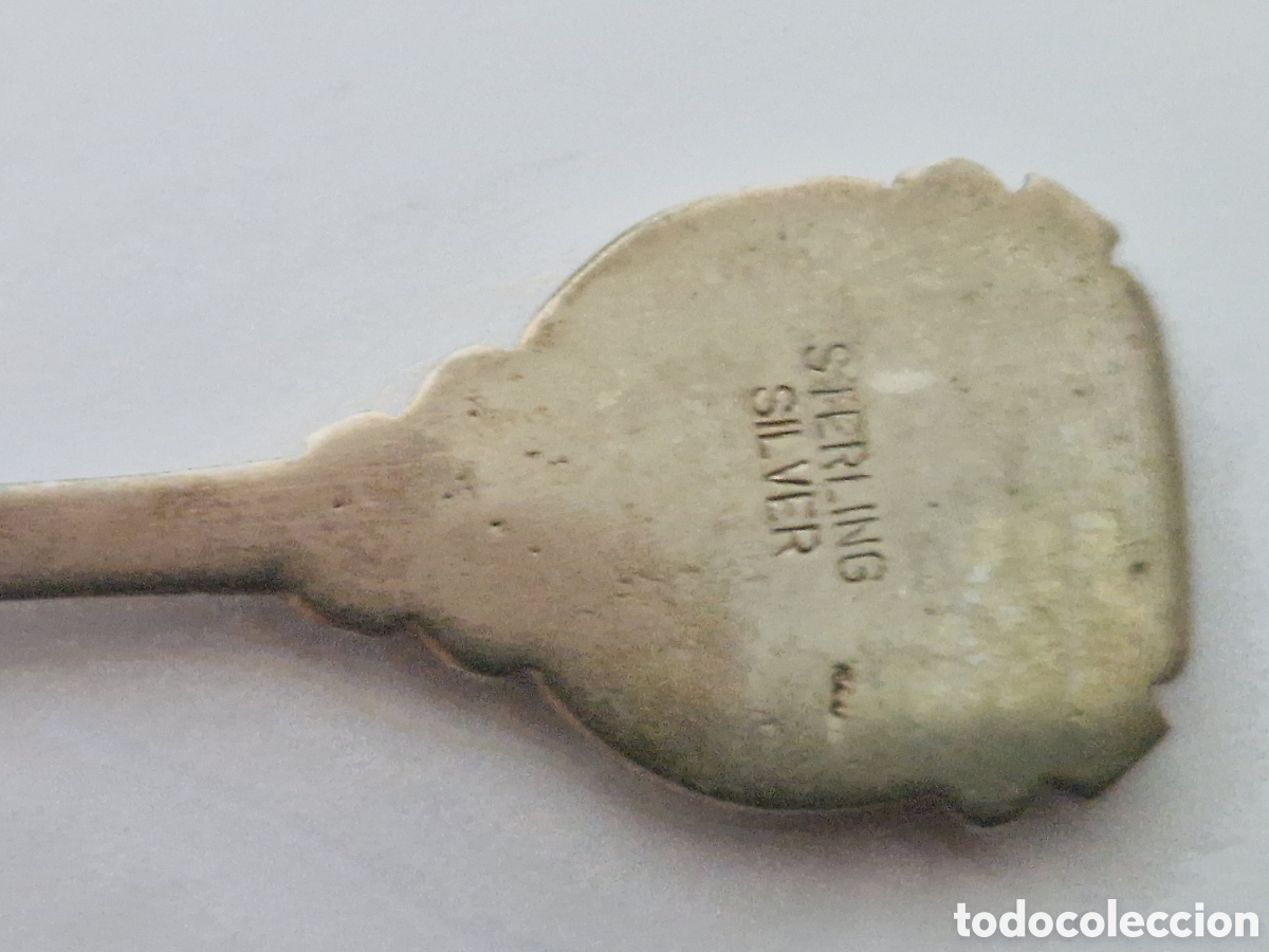 Antig&uuml;edades: CUCHARILLA DE PLATA TAL MAHAL INDIA - Foto 4