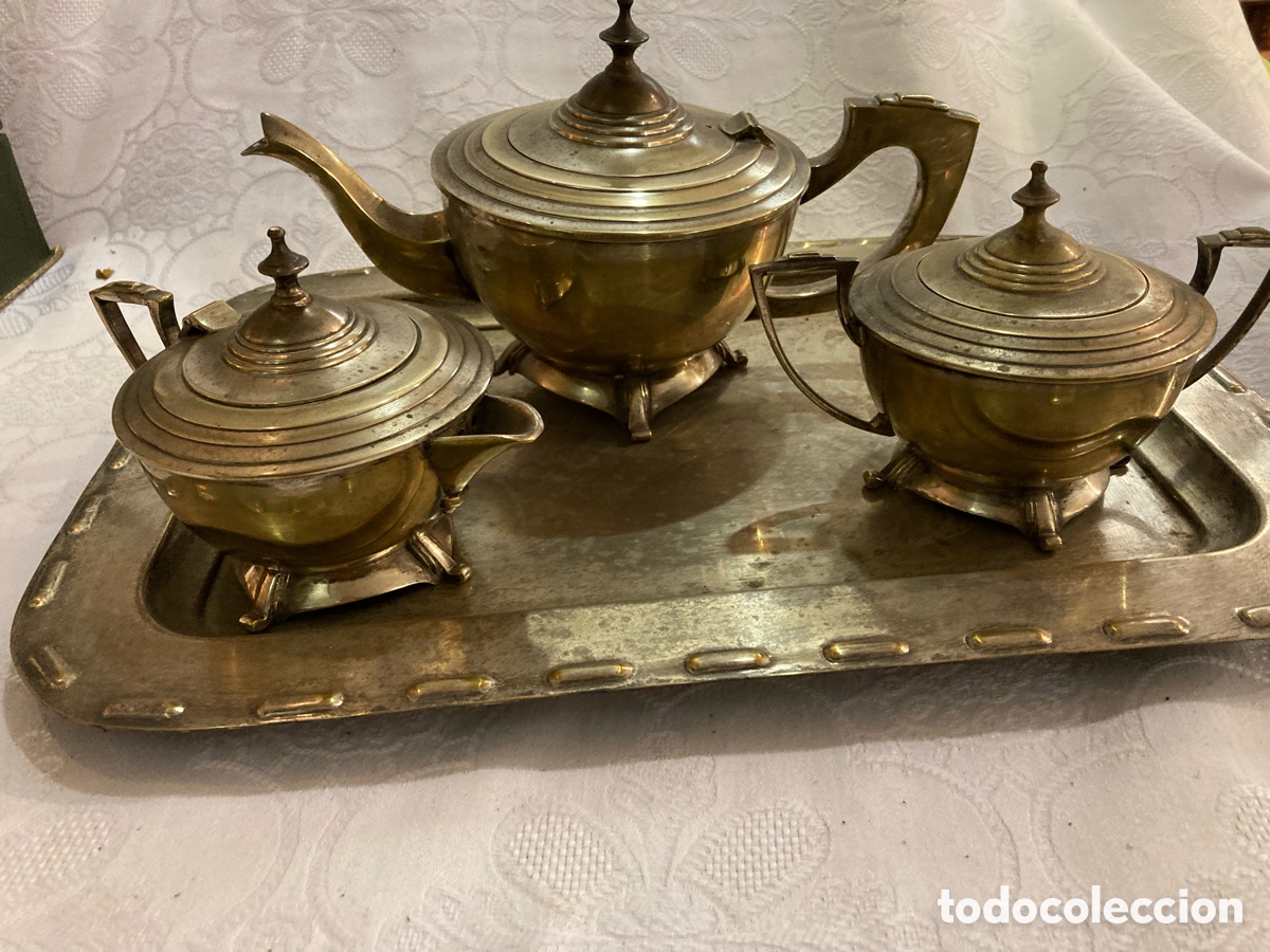 Antig&uuml;edades: Juego de caf&eacute; alpaca plateada - Foto 1