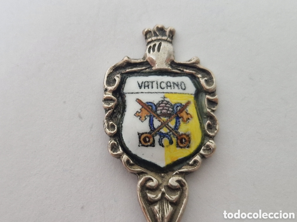 Antig&uuml;edades: CUCHARILLA DE PLATA DEL VATICANO - Foto 1