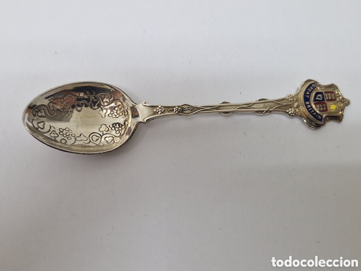 Antig&uuml;edades: CUCHARILLA DE PLATA GREAT BRITAIN CONTRASTE - Foto 2