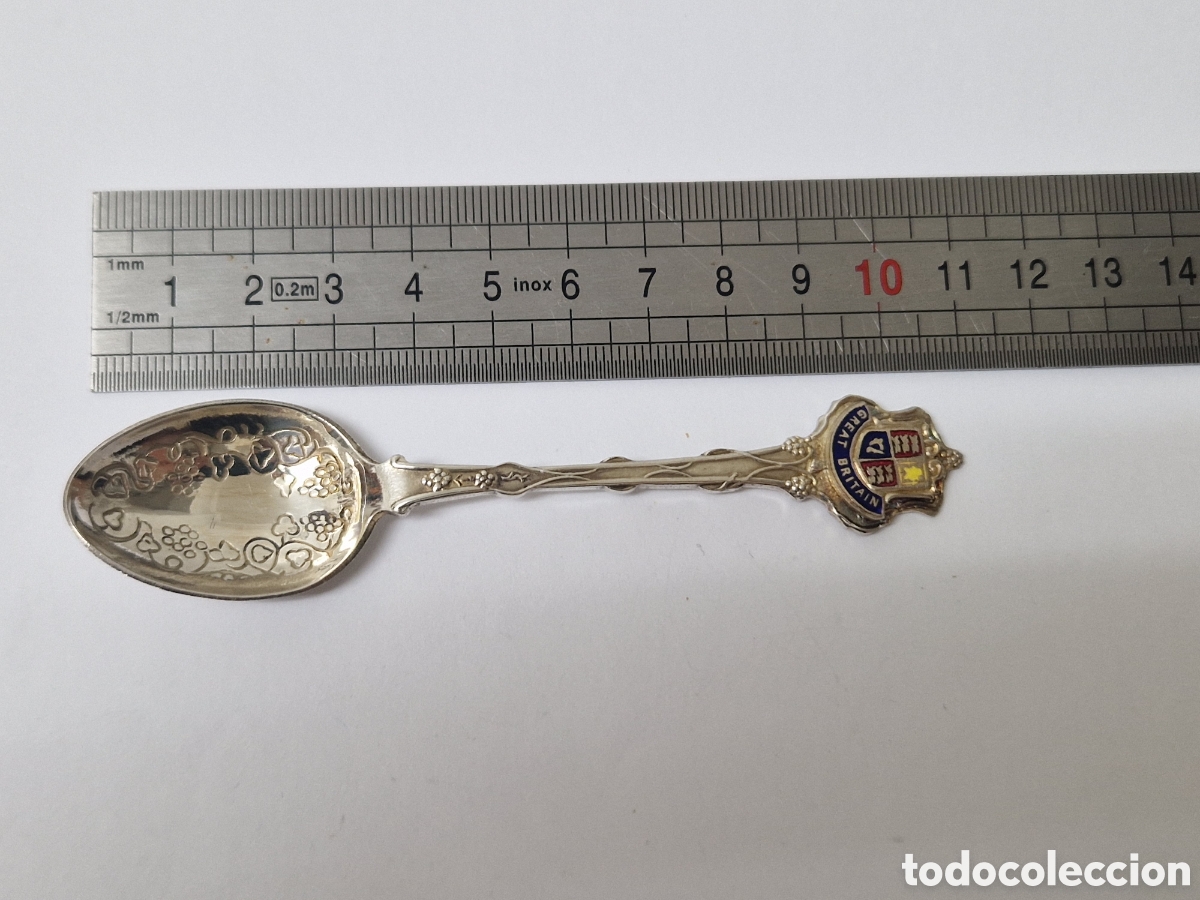Antig&uuml;edades: CUCHARILLA DE PLATA GREAT BRITAIN CONTRASTE - Foto 3
