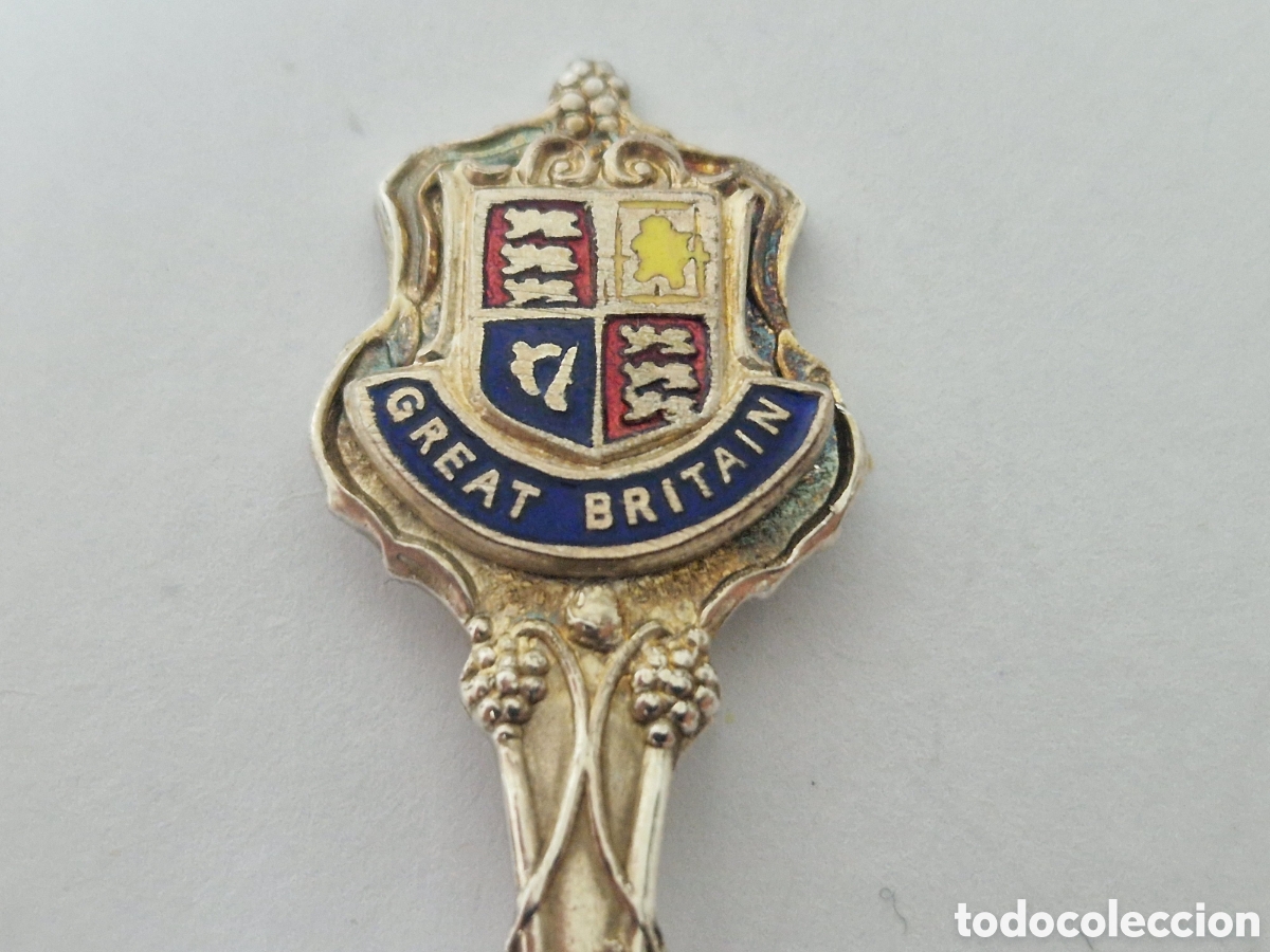 Antig&uuml;edades: CUCHARILLA DE PLATA GREAT BRITAIN CONTRASTE - Foto 1