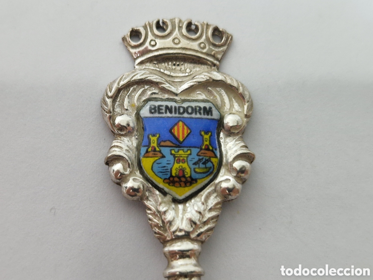 Antig&uuml;edades: CUCHARILLA DE PLATA DE BENIDORM CONTRASTE - Foto 1