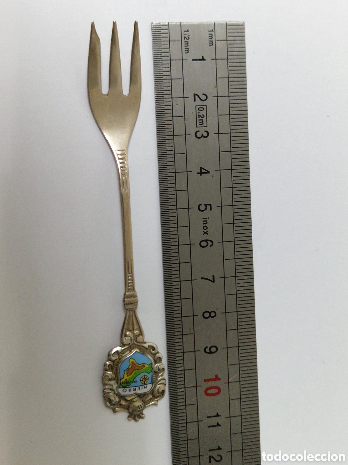 Antig&uuml;edades: TENEDOR EN PLATA HIERRO CONTRASTE - Foto 3