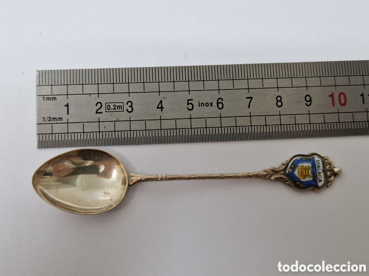 Antig&uuml;edades: CUCHARILLA DE PLATA MALAGA CONTRASTE - Foto 2