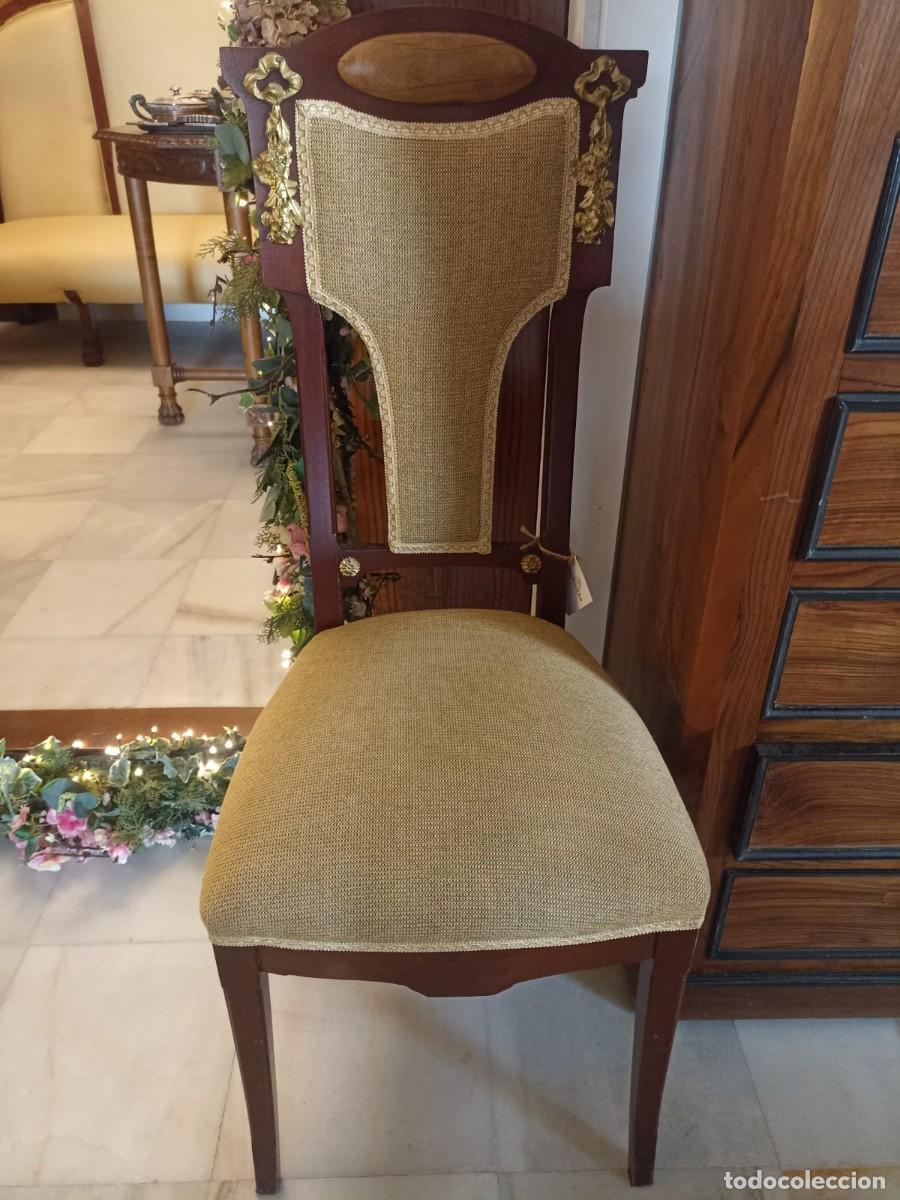 Antig&uuml;edades: Silla modernista de madera de caoba - Foto 1