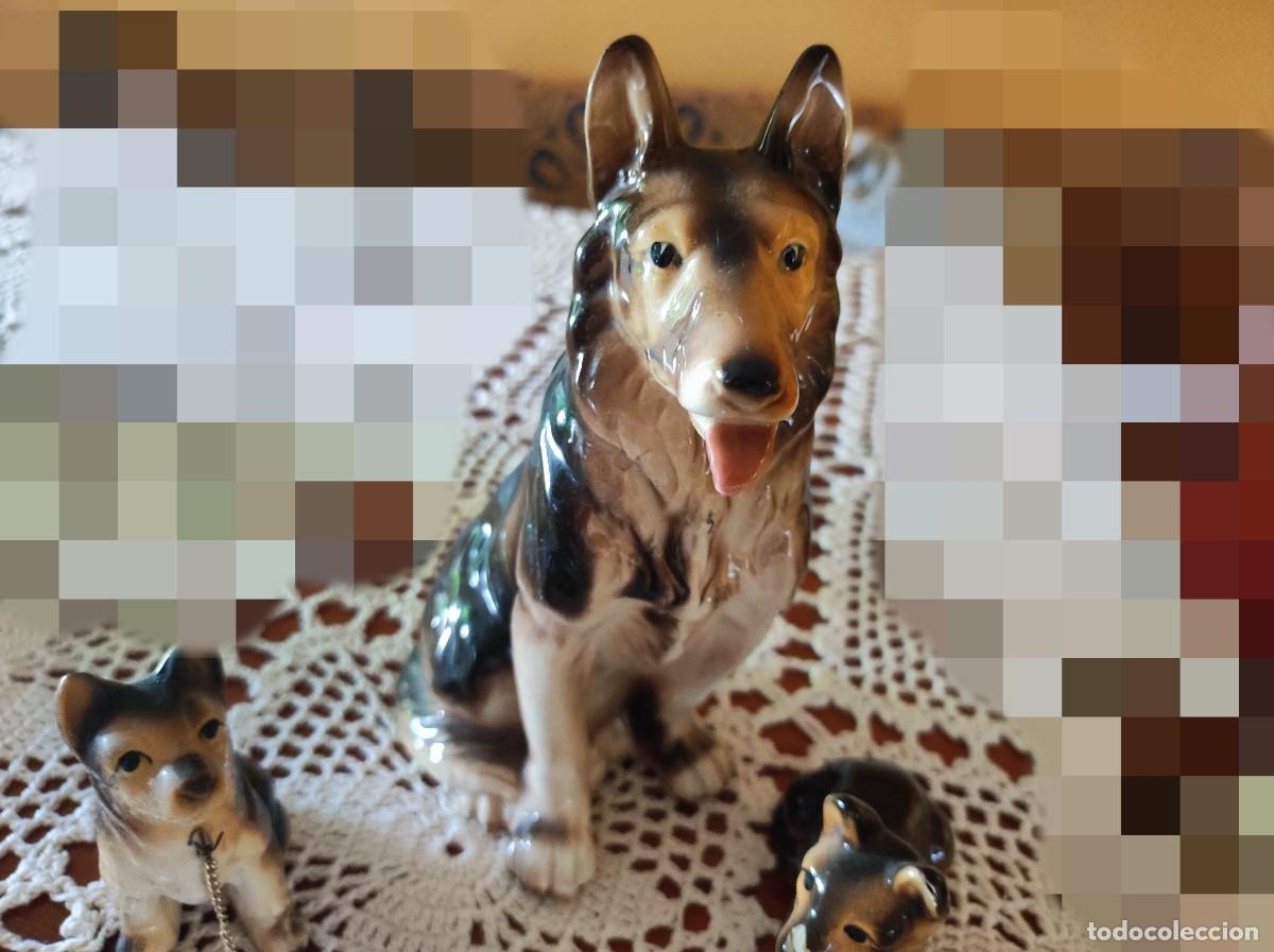 Antig&uuml;edades: Porcelana perro pastor alem&aacute;n - Foto 2