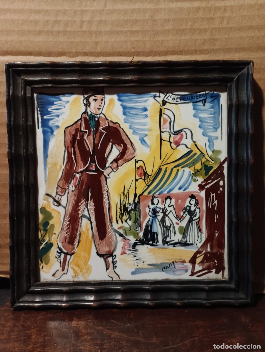 Antig&uuml;edades: LHEREU RIERA-Azulejo-ONDA. - Foto 1