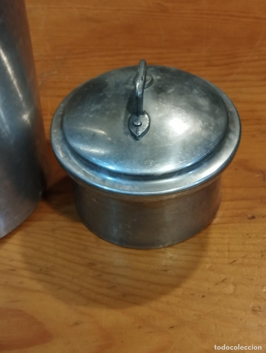 Antig&uuml;edades: LECHERA DE ALUMINIO CON TAPA Y ALAS. - Foto 11