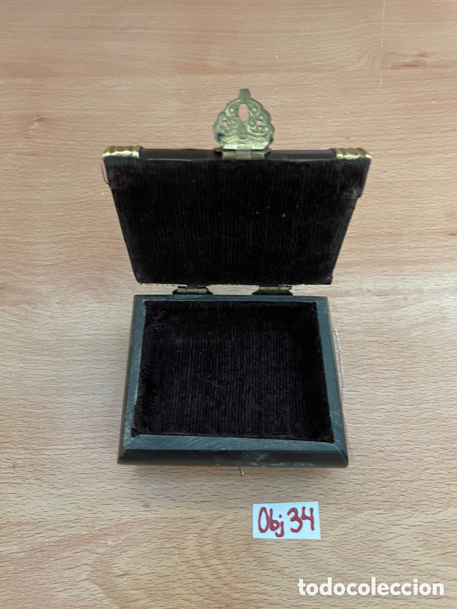 Antig&uuml;edades: Caja cofre de hueso y lat&oacute;n - Foto 2
