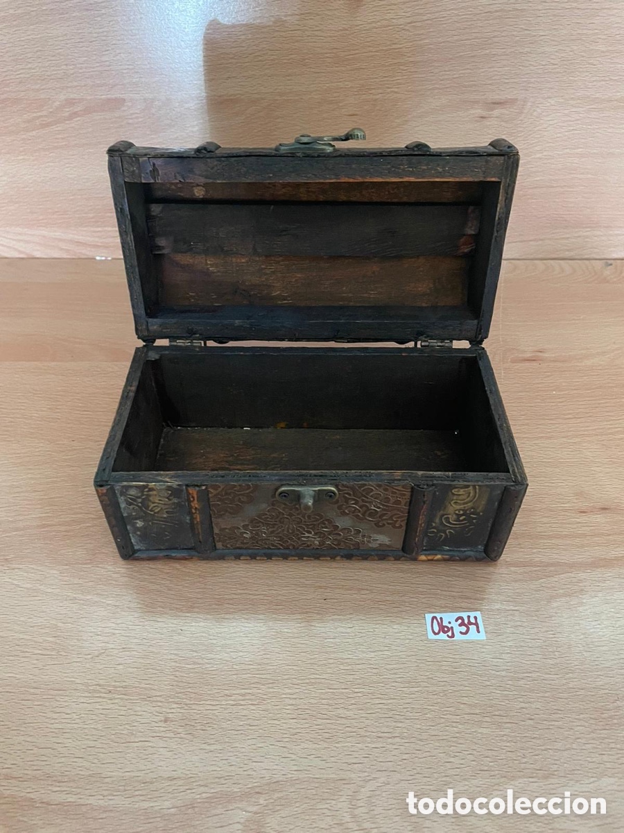 Antig&uuml;edades: Caja cofre joyero vintage - Foto 2