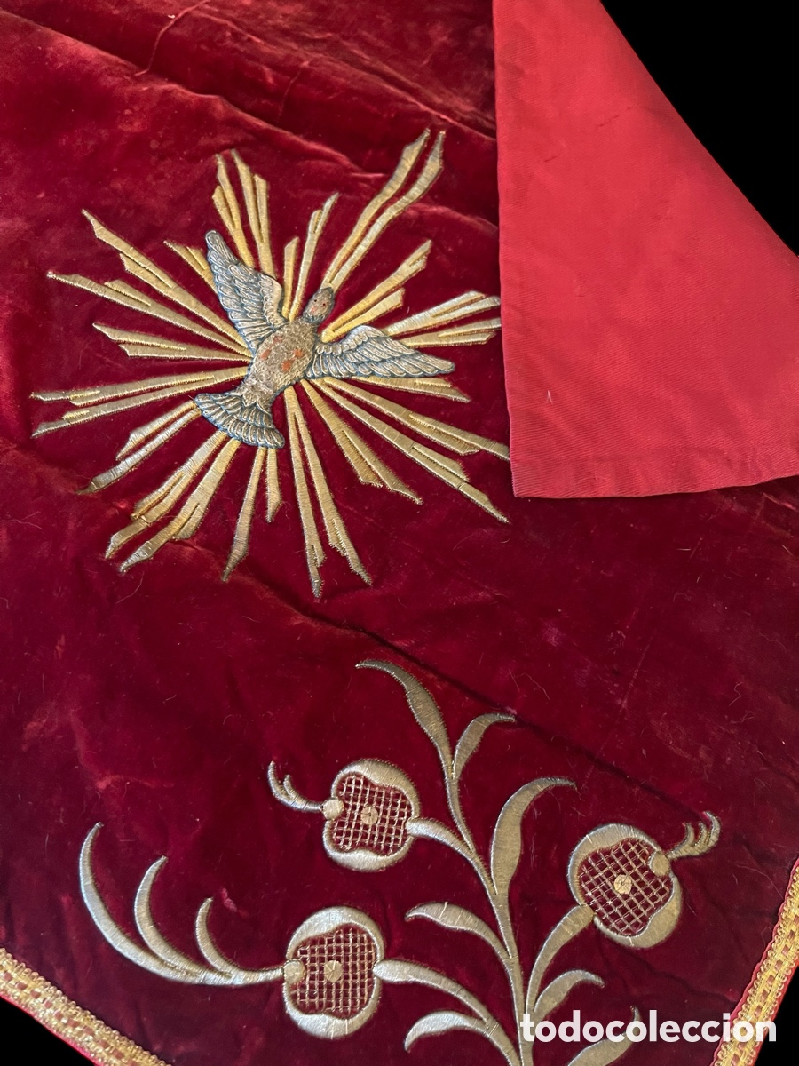 Antiques: Pa&ntilde;o cubrec&aacute;liz bordado