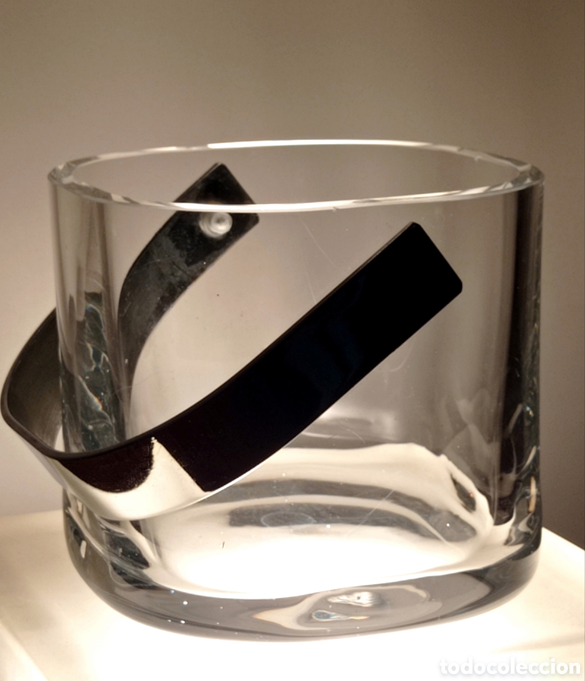 Antig&uuml;edades: Espectacular cubitera de cristal Orrefors - Foto 2
