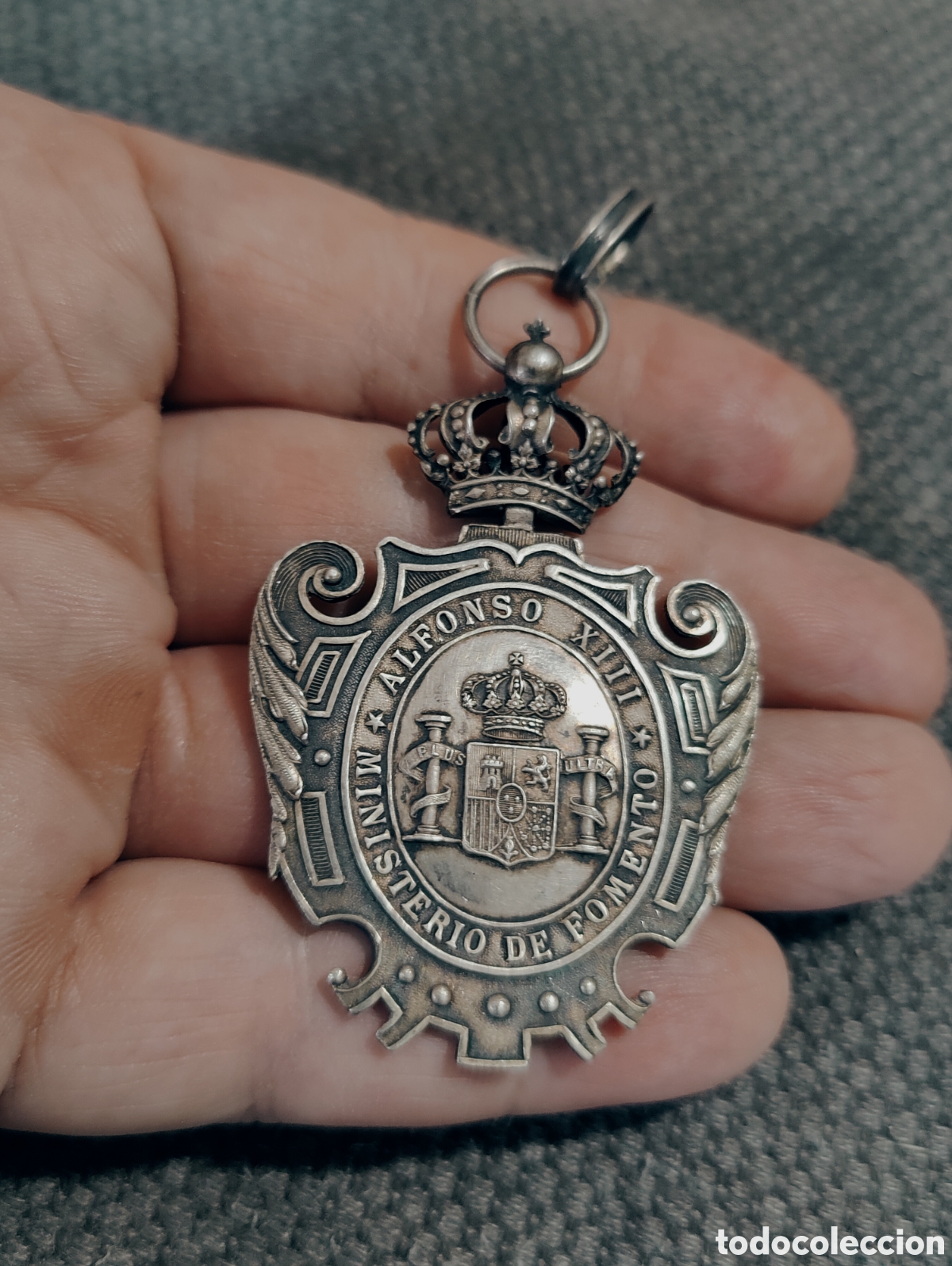 Antig&uuml;edades: Medalla plata Alfonso XIII - Foto 3
