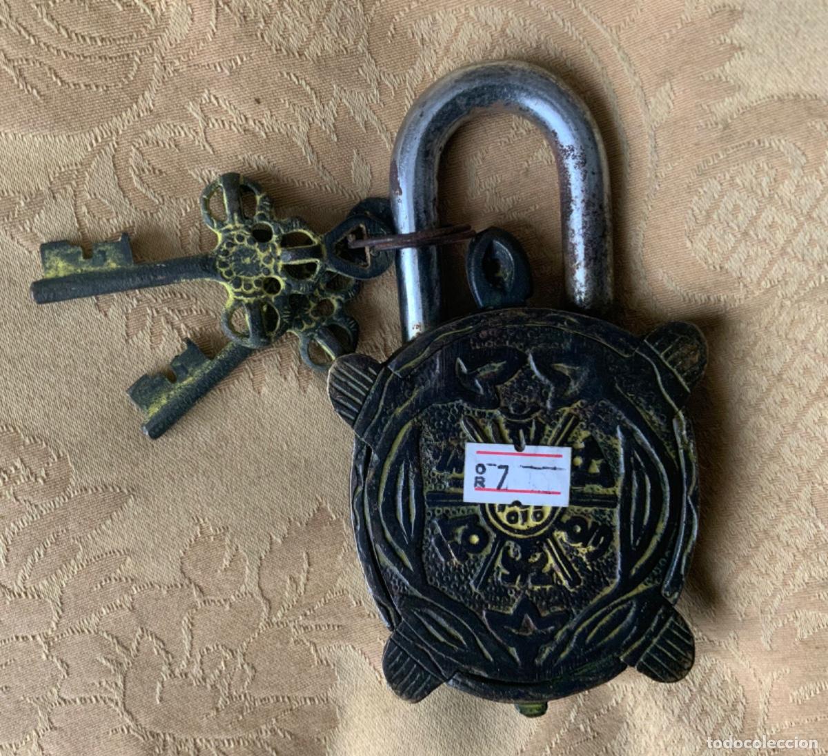 Antig&uuml;edades: CANDADO DE BRONCE TORTUGA SULTANATO DE OMAN - Foto 4