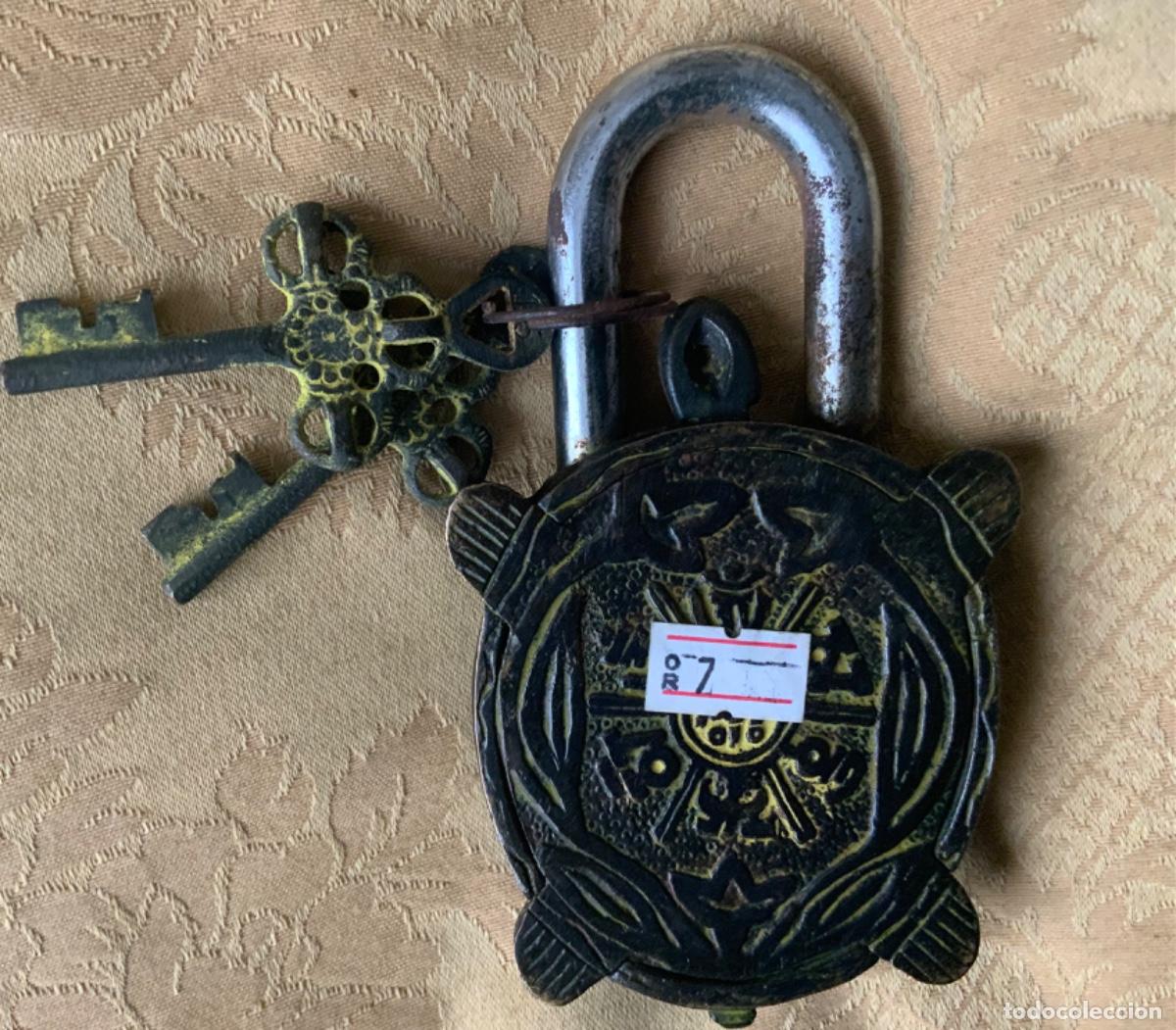 Antig&uuml;edades: CANDADO DE BRONCE TORTUGA SULTANATO DE OMAN - Foto 7