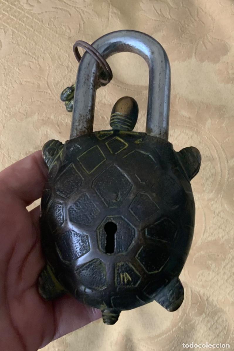 Antig&uuml;edades: CANDADO DE BRONCE TORTUGA SULTANATO DE OMAN - Foto 9