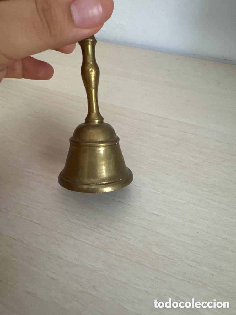 Antig&uuml;edades: Campana de mano bronce - Foto 2
