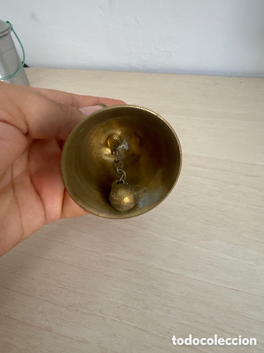 Antig&uuml;edades: Campana de mano bronce - Foto 4