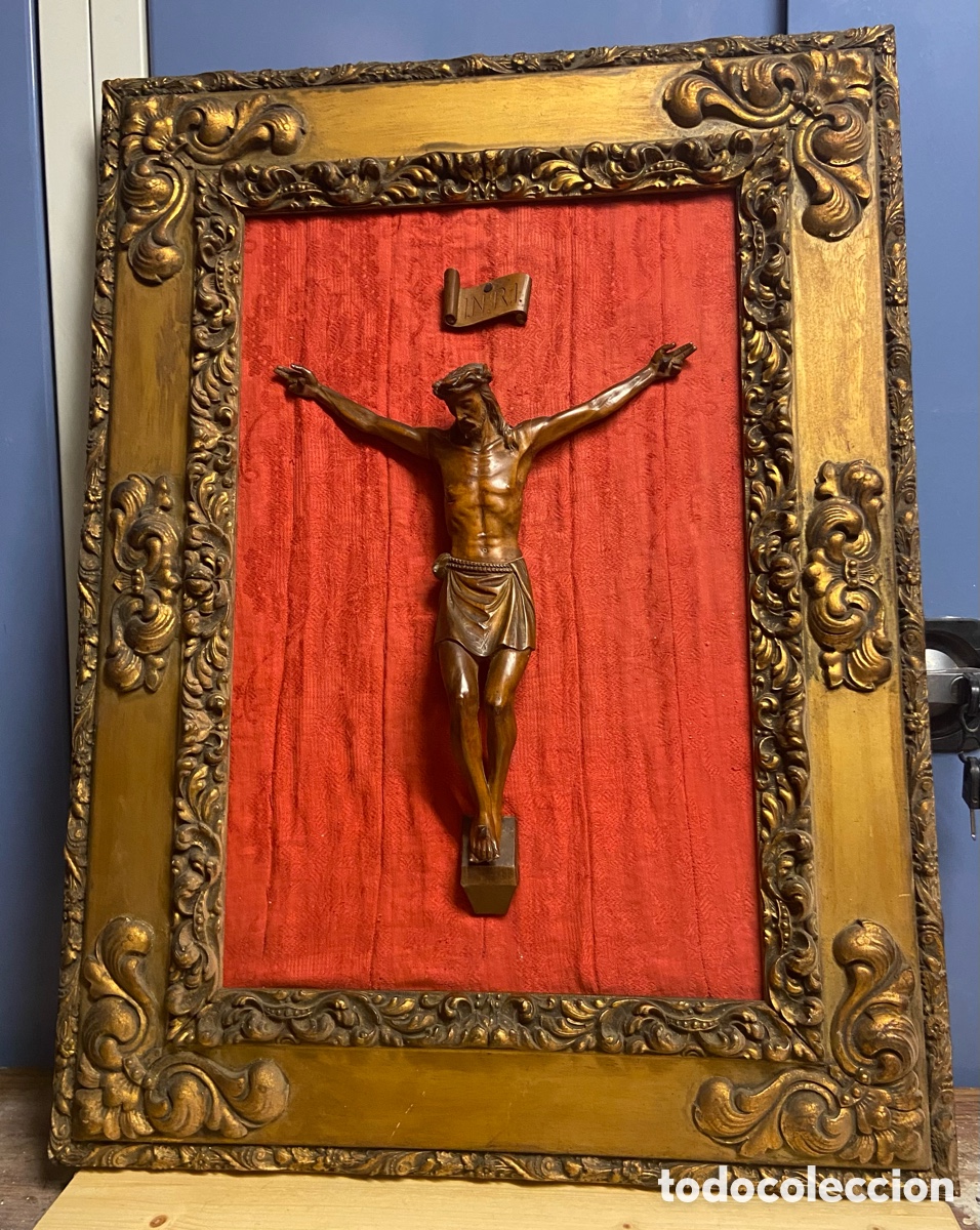Antig&uuml;edades: CRISTO BOJ ENMARCADO - Foto 2