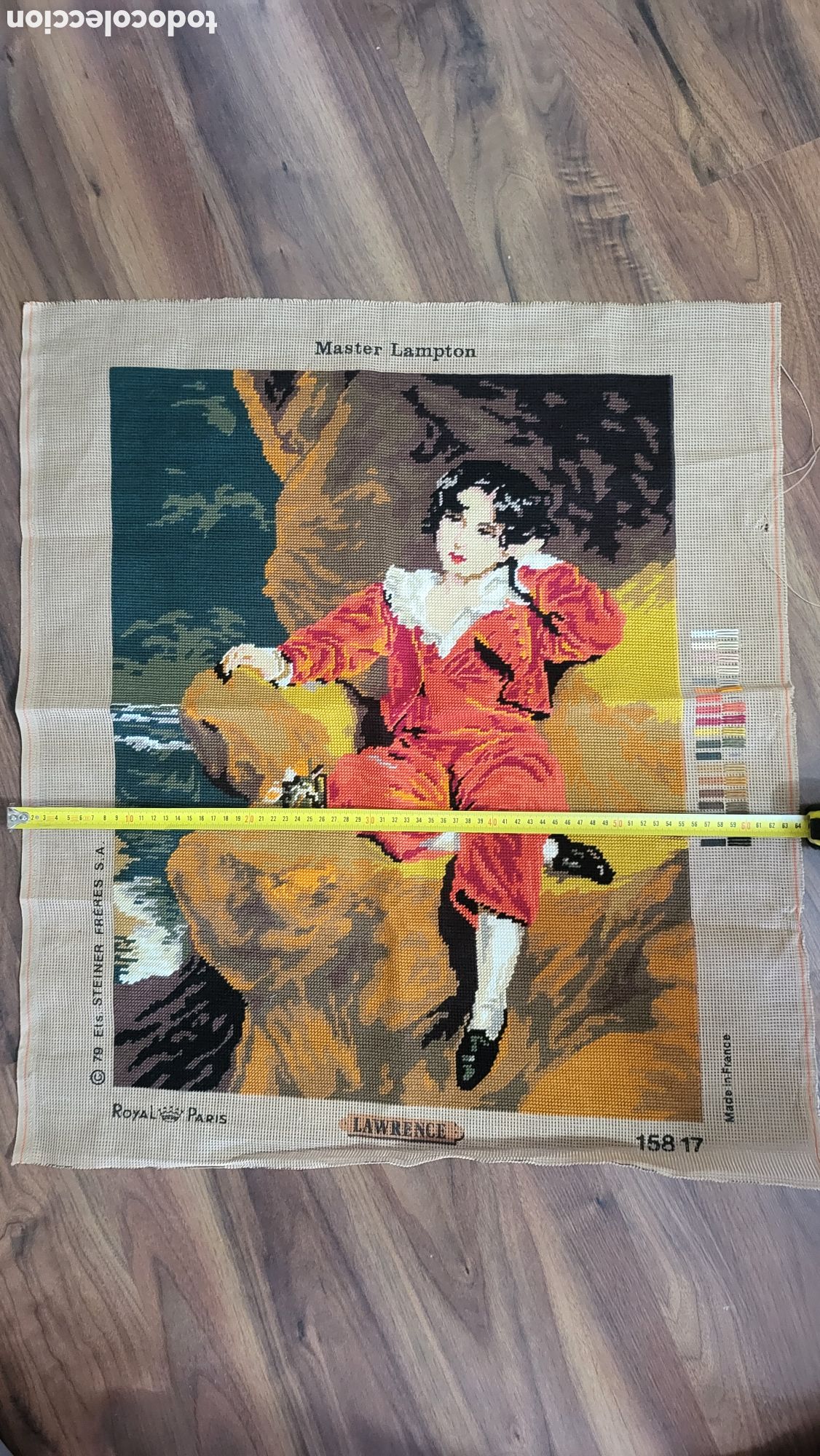 Antig&uuml;edades: TAPIZ BORDADO FRANCES PETIT POINT - Foto 6