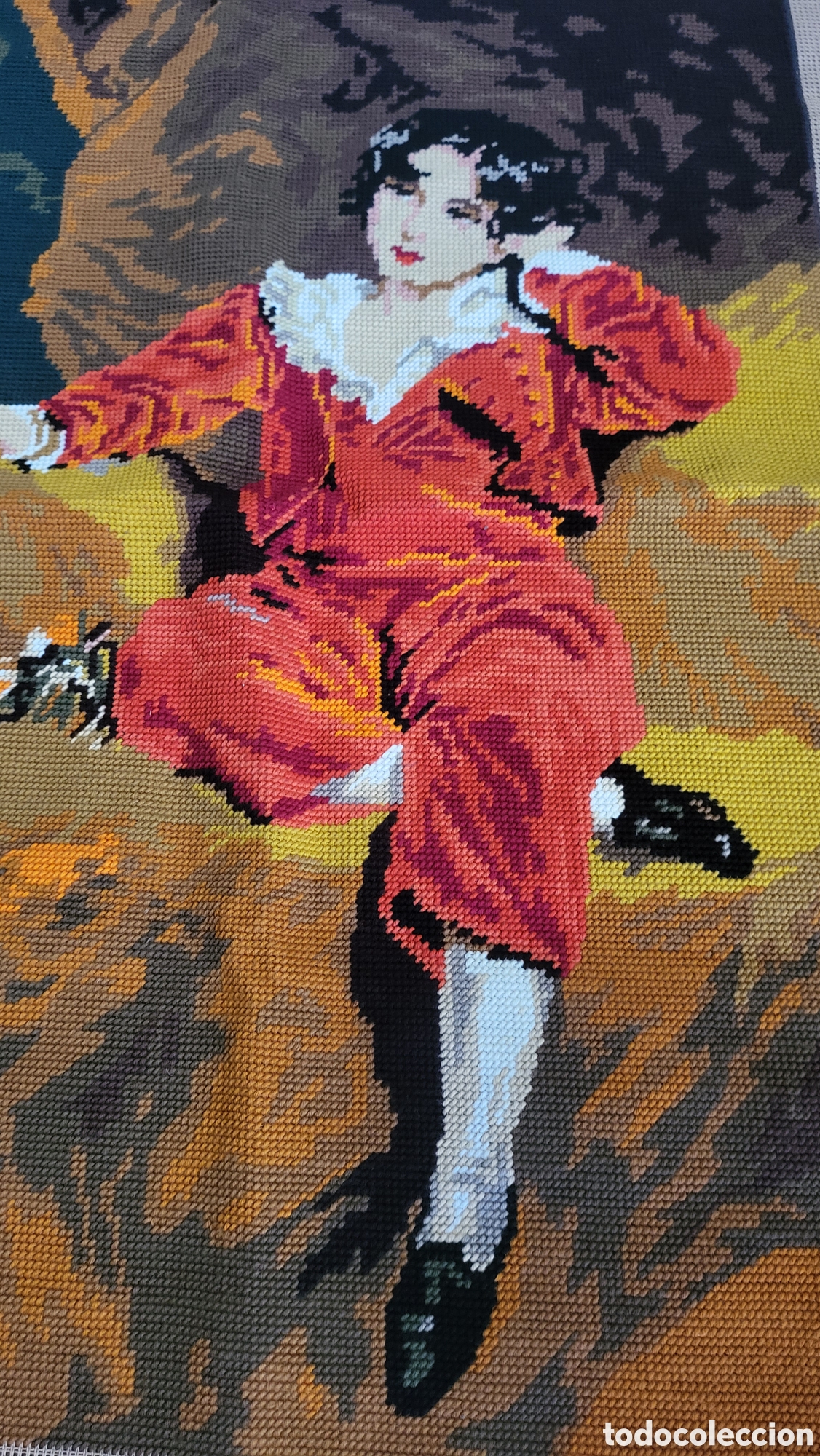 Antig&uuml;edades: TAPIZ BORDADO FRANCES PETIT POINT - Foto 1