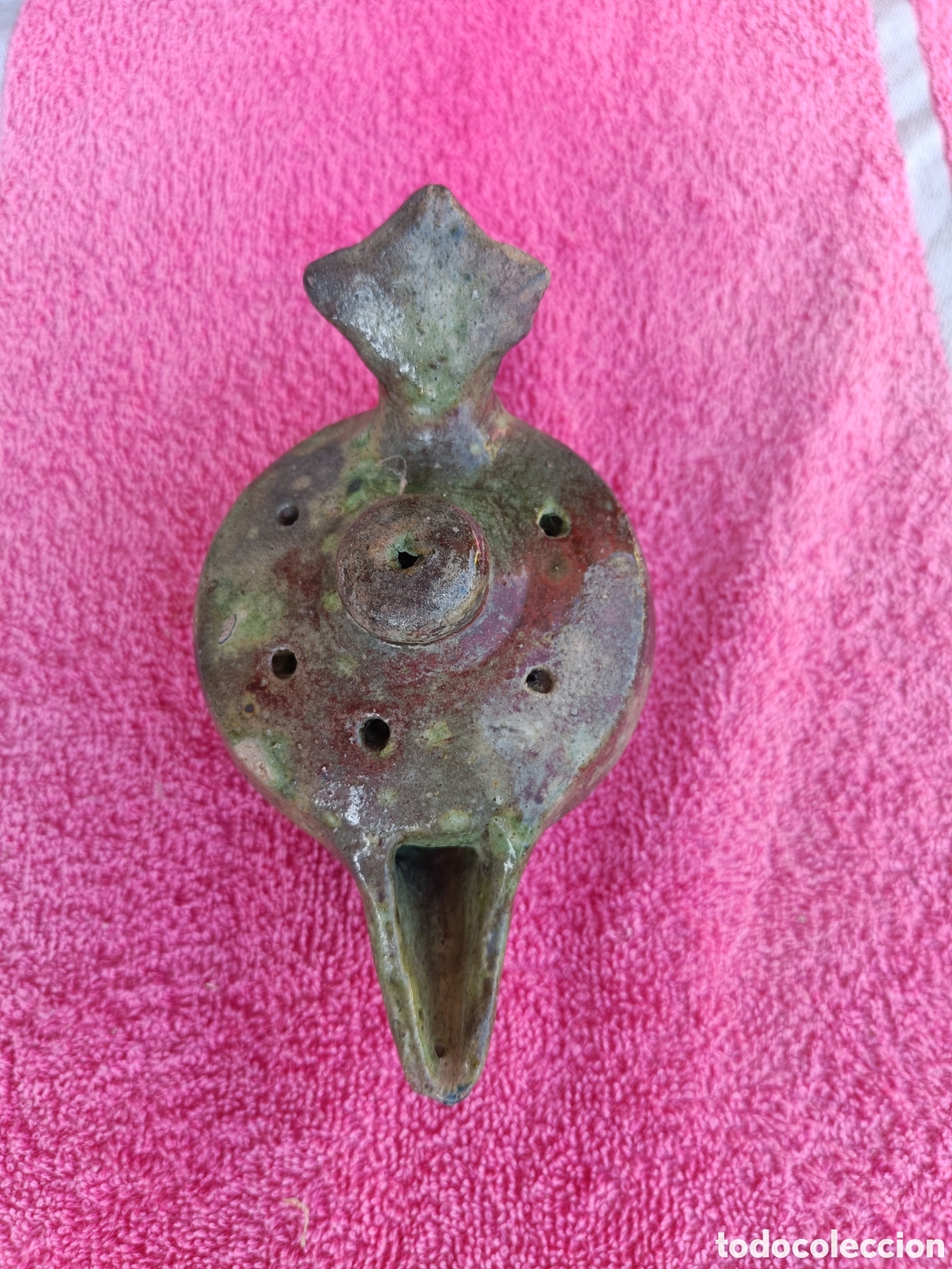 Antig&uuml;edades: Lampara - Lucerna persa. Siglo XI - XII - Foto 2