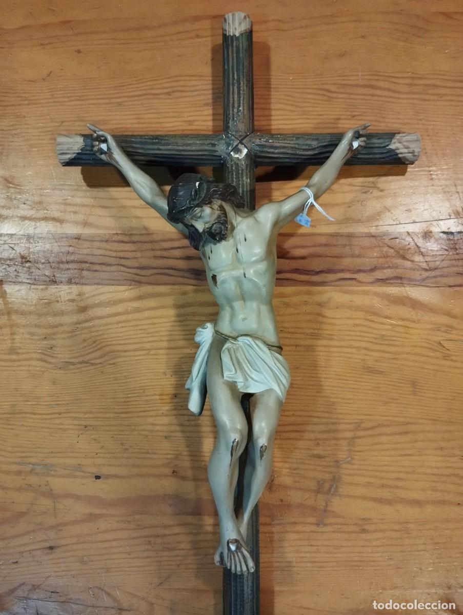 Antig&uuml;edades: ANTIGUO GRAN CRUCIFIJO. - Foto 2
