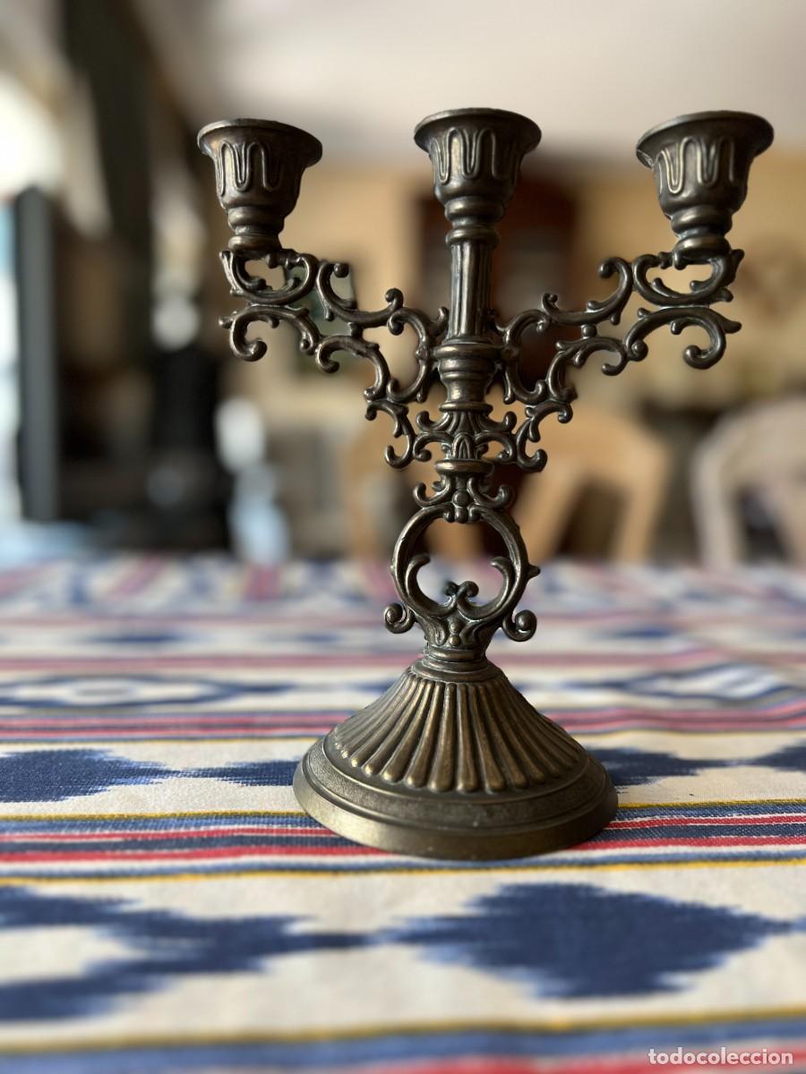 Antig&uuml;edades: Candelabro de 3 brazos - Foto 1