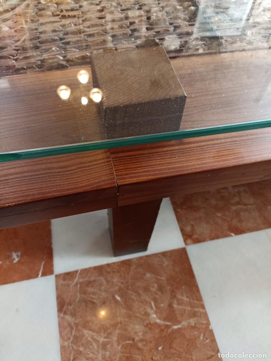 Antig&uuml;edades: Mesa de centro de trillo - Foto 2