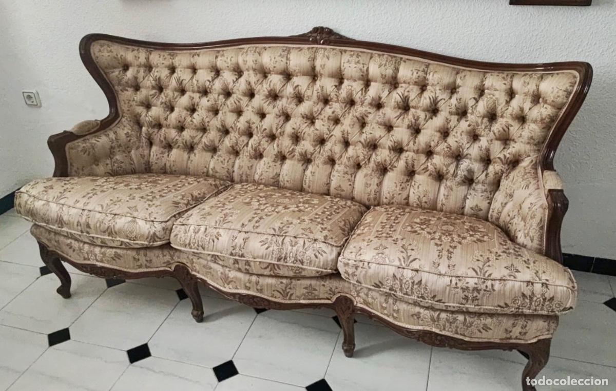 Antig&uuml;edades: Sof&aacute; tresillo estilo Luis XV - Foto 1