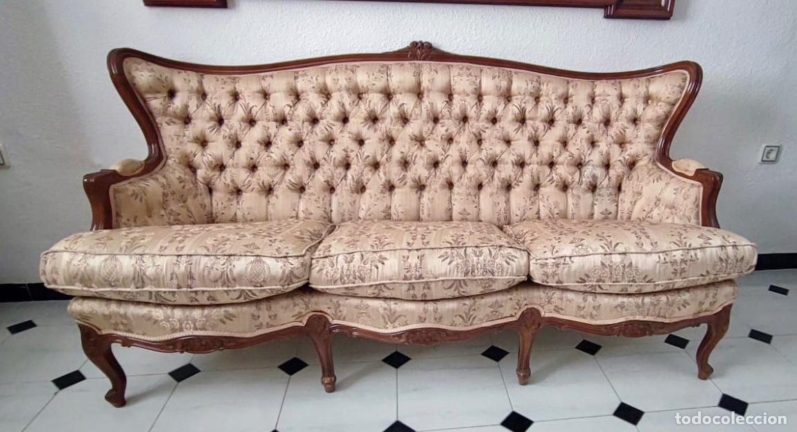 Antig&uuml;edades: Sof&aacute; tresillo estilo Luis XV - Foto 2