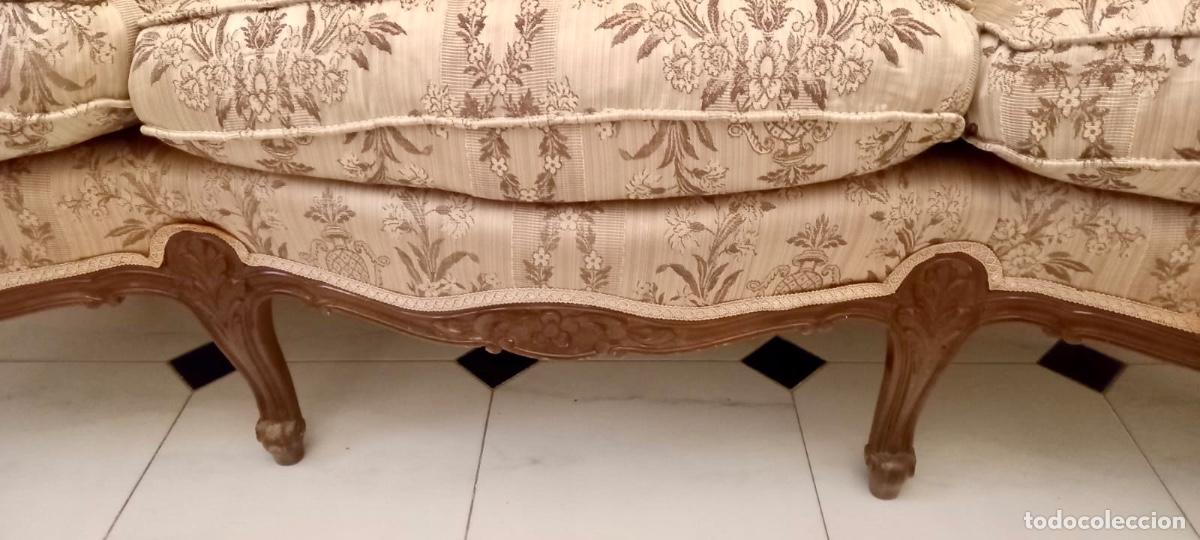 Antig&uuml;edades: Sof&aacute; tresillo estilo Luis XV - Foto 3