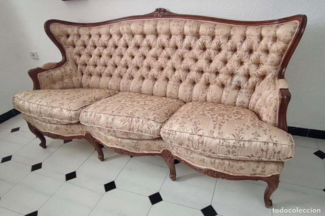 Antig&uuml;edades: Sof&aacute; tresillo estilo Luis XV - Foto 4