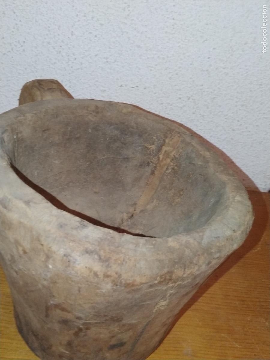 Antig&uuml;edades: Mortero mazizo pastoril con asa - Foto 4