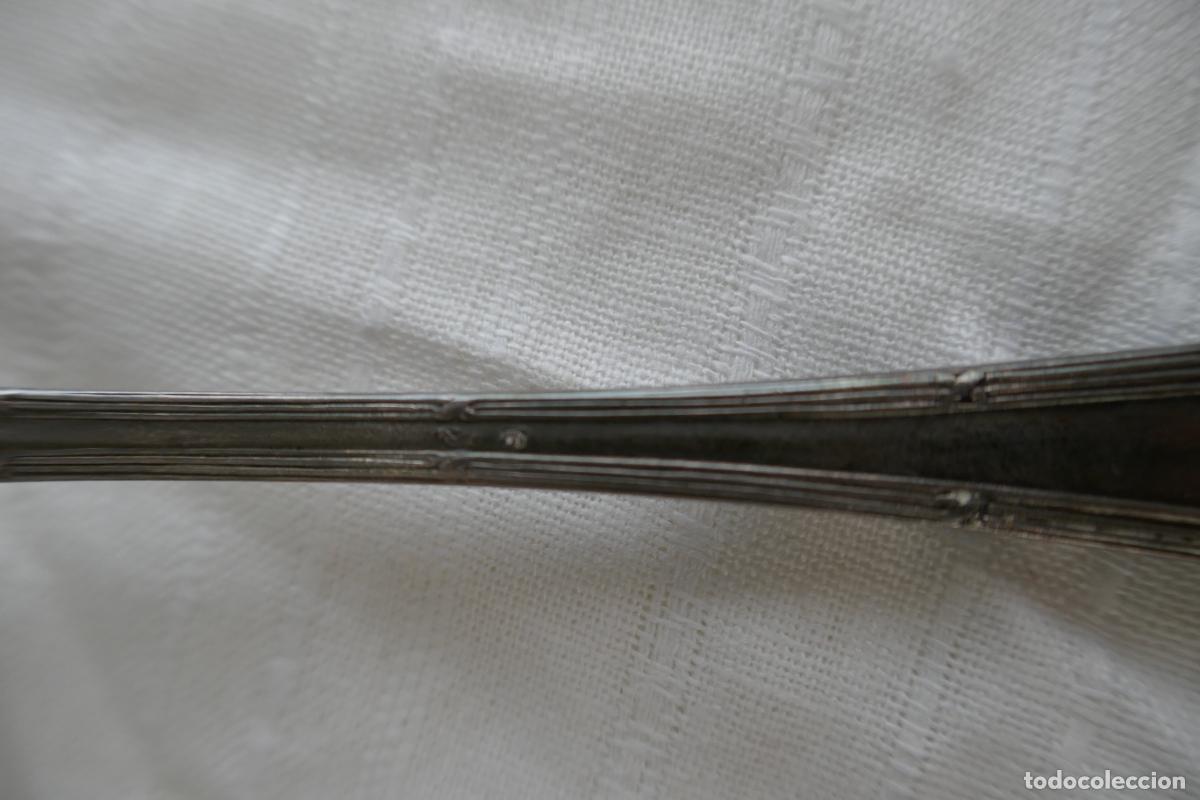 Antig&uuml;edades: LOTE DE 3 CUCHARAS SOPERAS PLATEADAS. - Foto 6