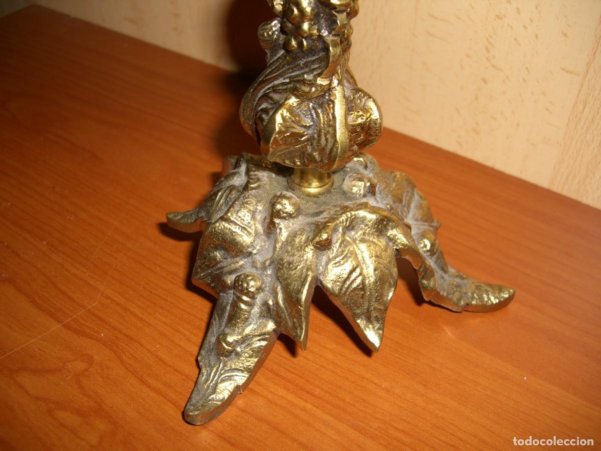 Antig&uuml;edades: CANDELERO DE BRONCE DORADO - Foto 3