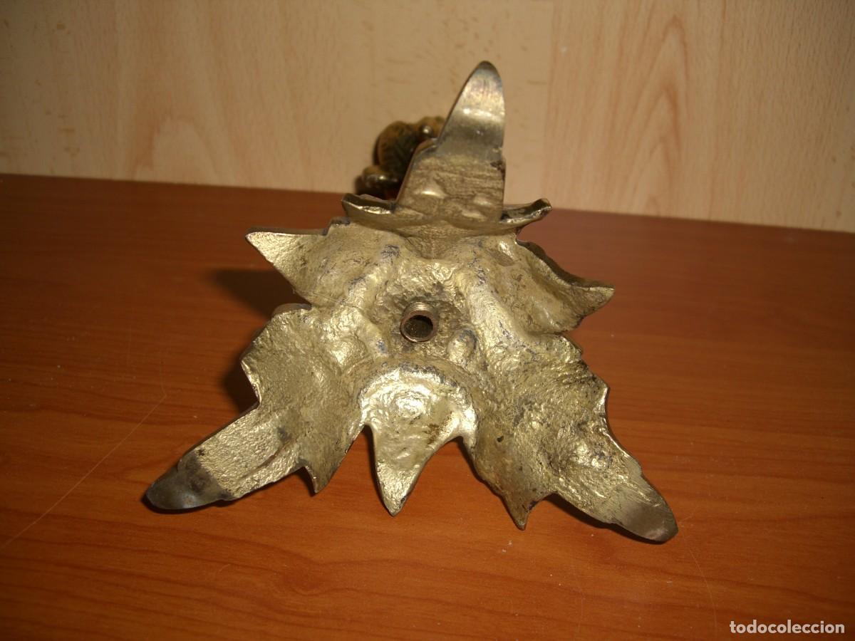 Antig&uuml;edades: CANDELERO DE BRONCE DORADO - Foto 5
