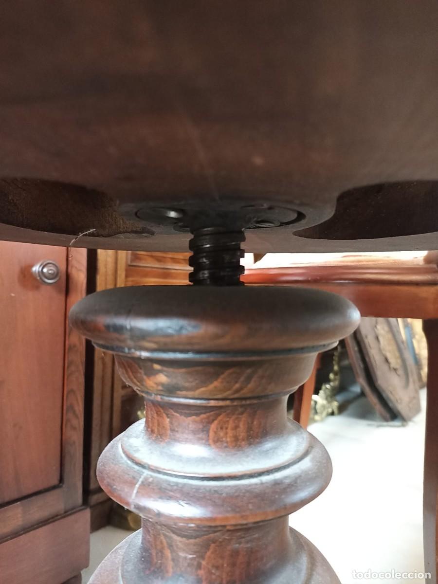 Antig&uuml;edades: Banqueta de Piano de caoba - Foto 2