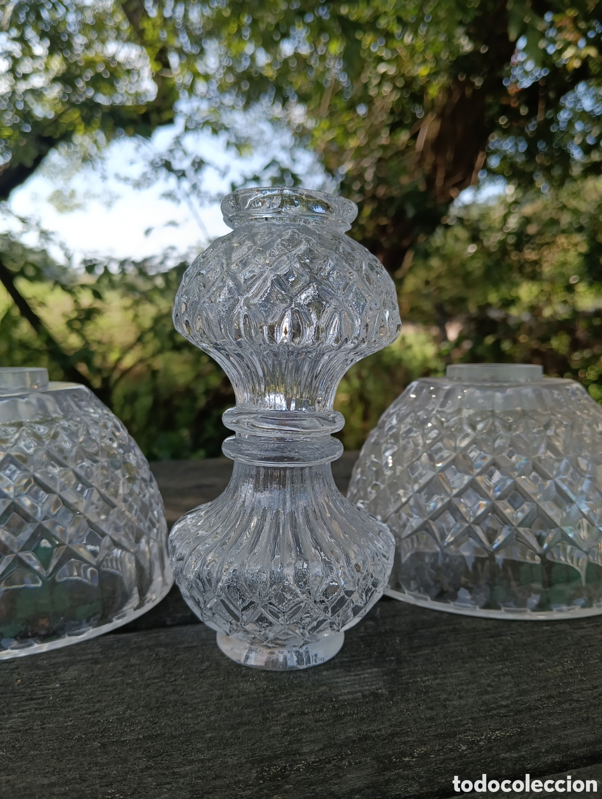 Antig&uuml;edades: Piezas Cristal Restaurar L&aacute;mpara. - Foto 3
