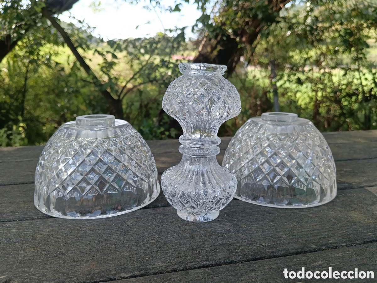 Antig&uuml;edades: Piezas Cristal Restaurar L&aacute;mpara. - Foto 1