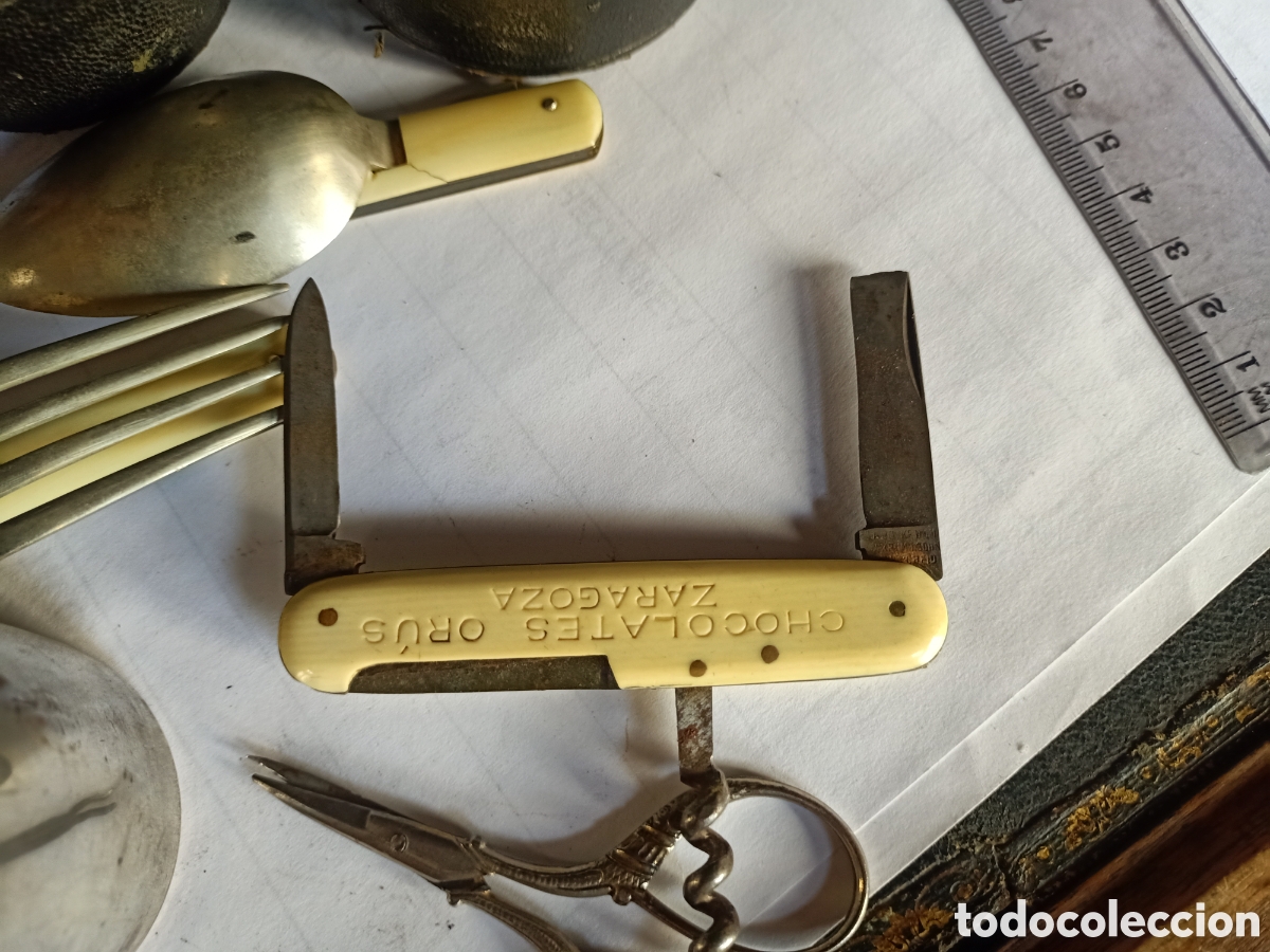 Antig&uuml;edades: Set de cubiertos caza camping excursi&oacute;n picnic - Foto 6