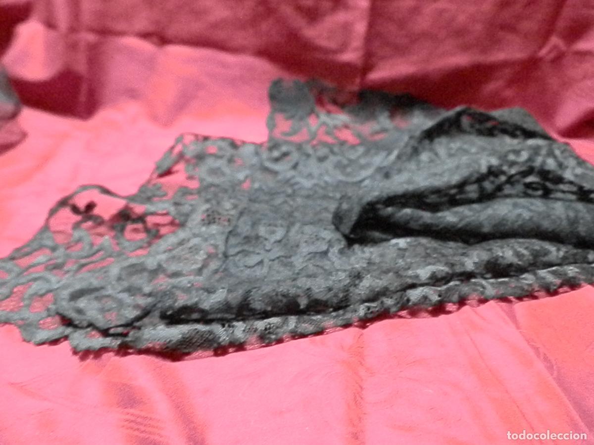 Antig&uuml;edades: ANTIGUA MANTILLA RECTANGULAR DE ENCAJE , 135X50 CM - Foto 12