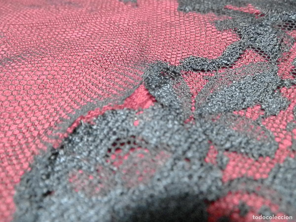 Antig&uuml;edades: ANTIGUA MANTILLA RECTANGULAR BORDADA EN TUL , 150X65 CM - Foto 8