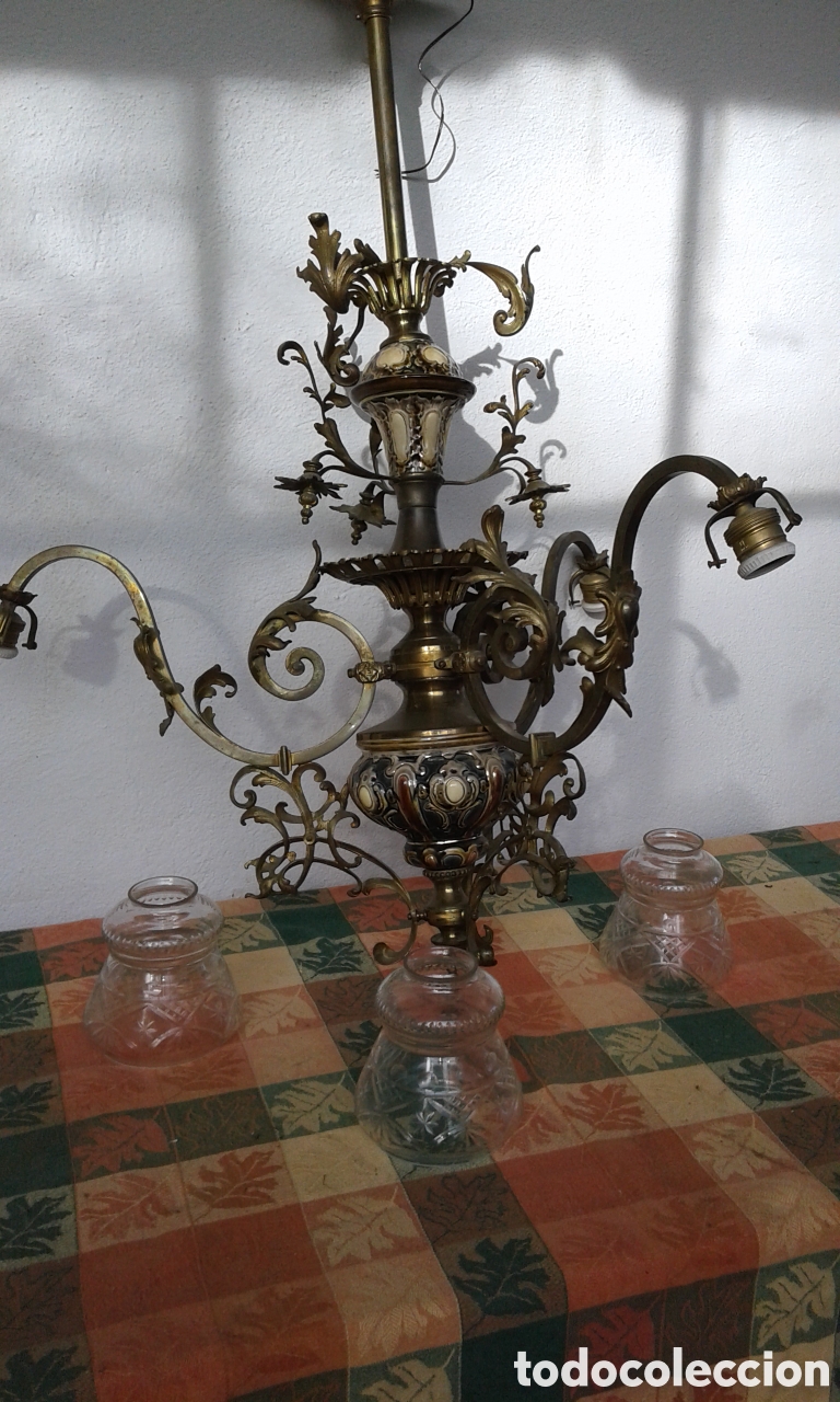 Antig&uuml;edades: L&aacute;mpara del buen retiro de Madrid - Foto 2