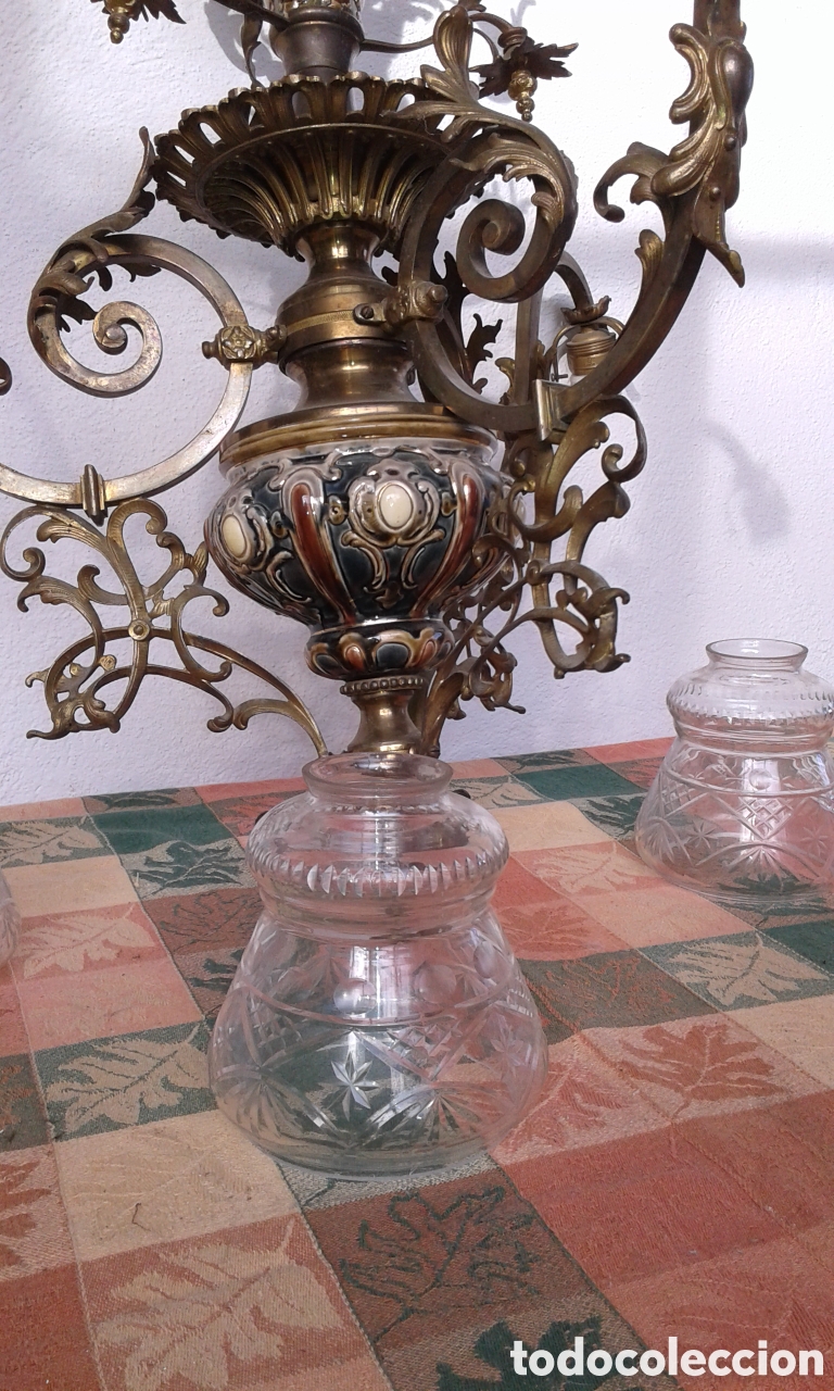 Antig&uuml;edades: L&aacute;mpara del buen retiro de Madrid - Foto 3