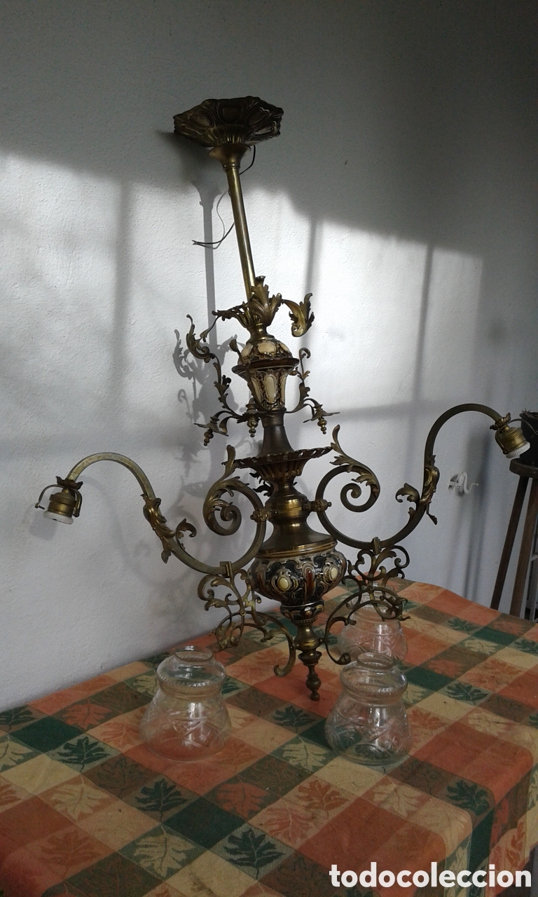 Antig&uuml;edades: L&aacute;mpara del buen retiro de Madrid - Foto 1